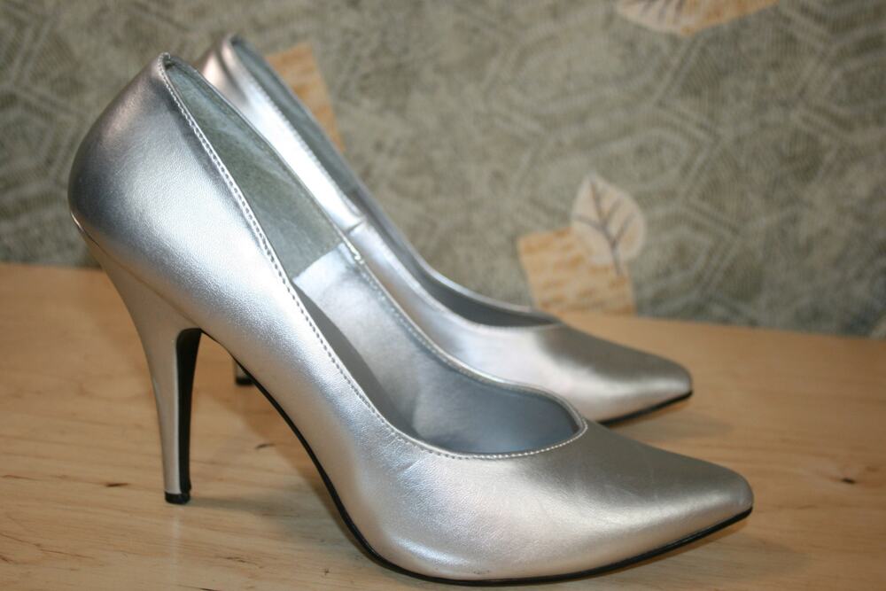 Pleaser Sexy 43 Black Patent Open Toe Pumps Heels 12